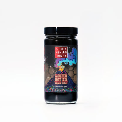 Molten Hot A'A Lava Shot Honey (8oz Jar)